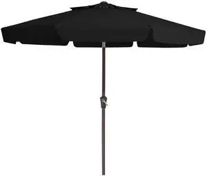 9' 2-Tiers Patio Umbrellas Outdoor Market Table Umbrella w/Push Button Tilt/Crank, 8 Sturdy Ribs, UV Protection Waterproof Sunproof(Black) 9' 2-Tiers Patio Umbrellas Outdoor Market Table Umbrella w/Push Button Tilt/Crank, 8 Sturdy Ribs, UV Protection Waterproof Sunproof(Black)