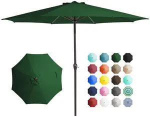12' Patio Umbrellas Outdoor Table Market Umbrella w/Crank, 8 Sturdy Ribs, UV Protection Windproof for Garden, Deck, Backyard (Green) 12' Patio Umbrellas Outdoor Table Market Umbrella w/Crank, 8 Sturdy Ribs, UV Protection Windproof for Garden, Deck, Backyard (Green)