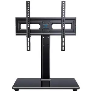 Universal Swivel TV Stand Legs for 32-65 inch TVs up to 88lbs, Height Adjustable Table Top Stand Base, Television Mount Stands with Tempered Glass Base, Universal VESA 400x400mm, PSTVS17 Universal Swivel TV Stand Legs for 32-65 inch TVs up to 88lbs, Height Adjustable Table Top Stand Base, Television Mount Stands with Tempered Glass Base, Universal VESA 400x400mm, PSTVS17