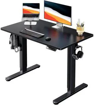 Electric Standing Desk, Whole Piece Desktop, Adjustable Height Computer Desk, 4 Height Memory Settings, Sit Stand Up Desk for Home Office, 40" x 24", Black Electric Standing Desk, Whole Piece Desktop, Adjustable Height Computer Desk, 4 Height Memory Settings, Sit Stand Up Desk for Home Office, 40" x 24", Black