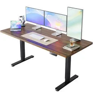 63 x 28 inch Electric Standing Desk Adjustable Height, 4 Memory Height Settings, Sit Stand Up Desk for Home Office & Computer Workstation, Black Walnut 63 x 28 inch Electric Standing Desk Adjustable Height, 4 Memory Height Settings, Sit Stand Up Desk for Home Office & Computer Workstation, Black Walnut