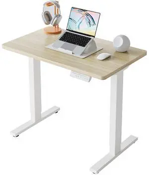 32" Small Electric Standing Desk Adjustable Height, 4 Memory Height Settings, Sit Stand Up Desk for Home Office & Computer Workstation, LightWalnut 32" Small Electric Standing Desk Adjustable Height, 4 Memory Height Settings, Sit Stand Up Desk for Home Office & Computer Workstation, LightWalnut