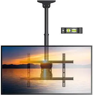 Ceiling TV Mount for 37-75 inch Flat or Curved TVs up to 110 lbs, Hanging TV Mount with 6 Adjustable Heights, Full Motion TV Bracket with Swivel, Tilt, Max VESA 600x400mm, PSLCM1 Ceiling TV Mount for 37-75 inch Flat or Curved TVs up to 110 lbs, Hanging TV Mount with 6 Adjustable Heights, Full Motion TV Bracket with Swivel, Tilt, Max VESA 600x400mm, PSLCM1