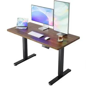 55 x 28 inch Electric Standing Desk Adjustable Height, 4 Memory Height Settings, Sit Stand Up Desk for Home Office & Computer Workstation, Black Walnut 55 x 28 inch Electric Standing Desk Adjustable Height, 4 Memory Height Settings, Sit Stand Up Desk for Home Office & Computer Workstation, Black Walnut