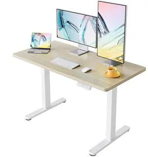 40x24 Inch Electric Standing Desk, Height Adjustable, Light Walnut | Smooth Home Office Desk, 176lbs Capacity with 4 Memory Presets & Headphone Hooks. Easy to assemble Computer Gaming desk 40x24 Inch Electric Standing Desk, Height Adjustable, Light Walnut | Smooth Home Office Desk, 176lbs Capacity with 4 Memory Presets & Headphone Hooks. Easy to assemble Computer Gaming desk