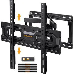 Full Motion TV Wall Mount for 26-65 inch TVs, TV Bracket Supports Swivel Articulating Level Extension Tilt Arms, Max VESA 400x400mm up to 99lbs, 16" Wood Studs, PGMFK4 Full Motion TV Wall Mount for 26-65 inch TVs, TV Bracket Supports Swivel Articulating Level Extension Tilt Arms, Max VESA 400x400mm up to 99lbs, 16" Wood Studs, PGMFK4