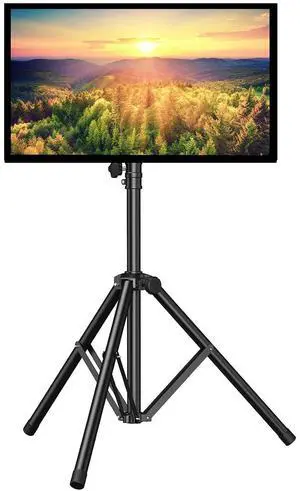 TV Tripod Stand with ±20° Tilt and 360° Swivel,Portable TV Stand for 23-70 Inch LED LCD OLED Flat Screen TVs,Height Adjustable Outdoor TV Stand with VESA 400x400mm, Holds up to 88lbs PSTM1 TV Tripod Stand with ±20° Tilt and 360° Swivel,Portable TV Stand for 23-70 Inch LED LCD OLED Flat Screen TVs,Height Adjustable Outdoor TV Stand with VESA 400x400mm, Holds up to 88lbs PSTM1
