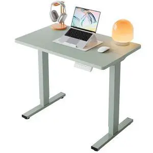 32x19 Inch Small Electric Standing Desk, Adjustable, Sage Green | Compact Home Office Desk, 176lbs heavy duty lifting with 4 height presets. M8 screw holes ready for DIY mobile wheels 32x19 Inch Small Electric Standing Desk, Adjustable, Sage Green | Compact Home Office Desk, 176lbs heavy duty lifting with 4 height presets. M8 screw holes ready for DIY mobile wheels