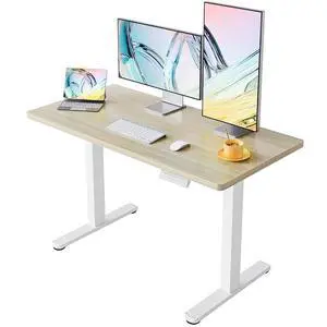 48x24 Inch Electric Standing Desk, Height Adjustable, Natural | Smooth Home Office Desk, 176lbs Capacity with 4 Memory Presets & Headphone Hooks. Easy to assemble Computer Gaming desk 48x24 Inch Electric Standing Desk, Height Adjustable, Natural | Smooth Home Office Desk, 176lbs Capacity with 4 Memory Presets & Headphone Hooks. Easy to assemble Computer Gaming desk