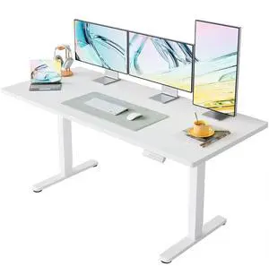 71 x 30 inch Electric Standing Desk Adjustable Height, 4 Memory Height Settings, Sit Stand Up Desk for Home Office & Computer Workstation, White 71 x 30 inch Electric Standing Desk Adjustable Height, 4 Memory Height Settings, Sit Stand Up Desk for Home Office & Computer Workstation, White