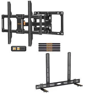 UL Listed Full Motion TV Wall Mount for Most 4284 inch Flat Curved TVs up to 132 lbs PGLF12, Soundbar Mount with Holes/Without Holes up to 13.2 lbs PGSM03B UL Listed Full Motion TV Wall Mount for Most 4284 inch Flat Curved TVs up to 132 lbs PGLF12, Soundbar Mount with Holes/Without Holes up to 13.2 lbs PGSM03B