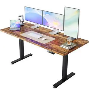 71 x 30 inch Electric Standing Desk Adjustable Height, 4 Memory Height Settings, Sit Stand Up Desk for Home Office & Computer Workstation, Rustic Brown 71 x 30 inch Electric Standing Desk Adjustable Height, 4 Memory Height Settings, Sit Stand Up Desk for Home Office & Computer Workstation, Rustic Brown