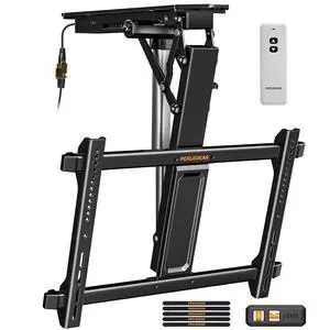 Electric Ceiling TV Mount with Remote for 32-70 inch Flat and Curved Screen TVs up to 88 lbs, Max VESA 600x400, Motorized TV Ceiling Mount Flip Down for Flat Roof, Drop Down Ceiling Mount Electric Ceiling TV Mount with Remote for 32-70 inch Flat and Curved Screen TVs up to 88 lbs, Max VESA 600x400, Motorized TV Ceiling Mount Flip Down for Flat Roof, Drop Down Ceiling Mount