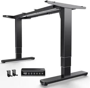 Standing Desk Frame with 220lbs Powerful Brushless Motor, Double Crossbeam Structure, Thick Adjustable Desk Legs, for Max 35.4 x 86.6 Desktop, for Home Office, Black Frame Only Standing Desk Frame with 220lbs Powerful Brushless Motor, Double Crossbeam Structure, Thick Adjustable Desk Legs, for Max 35.4 x 86.6 Desktop, for Home Office, Black Frame Only