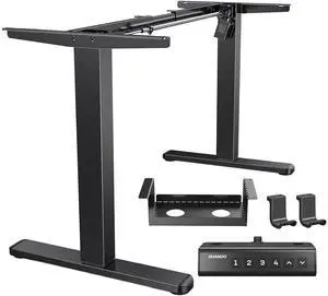 Standing Desk Frame with 220lbs Powerful Brushless Motor, Thick T-Shaped Adjustable Desk Legs Made of Automotive-Grade Steel, for Max 75 x 35 Desktop, for Home Office, Black Frame Only Standing Desk Frame with 220lbs Powerful Brushless Motor, Thick T-Shaped Adjustable Desk Legs Made of Automotive-Grade Steel, for Max 75 x 35 Desktop, for Home Office, Black Frame Only