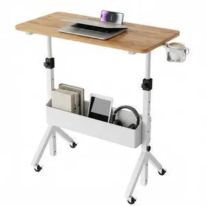 Portable Standing Desk Adjustable Height, Mobile Stand Up Desk for Walking Pad and Treadmill, Rolling Computer Table with Wheels, 31.5"x15.75" Height 28.7"-46.1", Light Rustic Portable Standing Desk Adjustable Height, Mobile Stand Up Desk for Walking Pad and Treadmill, Rolling Computer Table with Wheels, 31.5"x15.75" Height 28.7"-46.1", Light Rustic