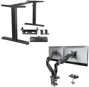 Standing Desk Frame Dual Monitor Stand Standing Desk Frame Dual Monitor Stand