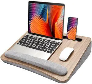 Laptop Lap Desk - Portable Lap Desk with Pillow Cushion, Fits up to 17 inch Laptop, with Anti-Slip Strip & Storage Function for Home Office Students Use as Computer Laptop Stand, Book Tablet Laptop Lap Desk - Portable Lap Desk with Pillow Cushion, Fits up to 17 inch Laptop, with Anti-Slip Strip & Storage Function for Home Office Students Use as Computer Laptop Stand, Book Tablet