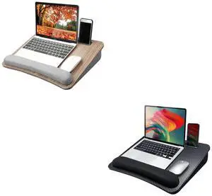 Laptop Lap Desk - Portable Lap Desk with Pillow Cushion, Fits up to 15.6 inch Laptop, with Anti-Slip Strip & Storage Function for Home Office Students Use as Computer Laptop Stand Laptop Lap Desk - Portable Lap Desk with Pillow Cushion, Fits up to 15.6 inch Laptop, with Anti-Slip Strip & Storage Function for Home Office Students Use as Computer Laptop Stand