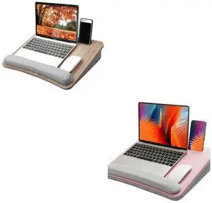 Laptop Lap Desk - Portable Lap Desk with Pillow Cushion, Fits up to 15.6 inch Laptop, with Anti-Slip Strip & Storage Function for Home Office Students Use as Computer Laptop Stand Laptop Lap Desk - Portable Lap Desk with Pillow Cushion, Fits up to 15.6 inch Laptop, with Anti-Slip Strip & Storage Function for Home Office Students Use as Computer Laptop Stand