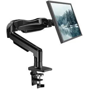 FlowLift Single Monitor Mount, 13 to 32 Inch Monitor Arm, Adjustable Monitor Stand, Vesa Mount with Clamp and Grommet Base - Fits 4.4 to 19.8lbs LCD Computer Monitors FlowLift Single Monitor Mount, 13 to 32 Inch Monitor Arm, Adjustable Monitor Stand, Vesa Mount with Clamp and Grommet Base - Fits 4.4 to 19.8lbs LCD Computer Monitors