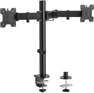 Dual Monitor Mount up to 32 Inch Screens, Heavy-Duty Steel Dual Monitor Stand, Full Motion Adjustable Arm with Tilt, Swivel, Rotate, Holds up to 17.6 lbs per Arm, VESA 75/100mm Dual Monitor Mount up to 32 Inch Screens, Heavy-Duty Steel Dual Monitor Stand, Full Motion Adjustable Arm with Tilt, Swivel, Rotate, Holds up to 17.6 lbs per Arm, VESA 75/100mm