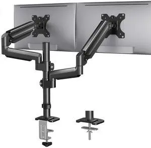 Dual Monitor Mount up to 32 inches Screens, Taller Monitor Stand Hold 19.8lbs, Dual Monitor Arm Desk Mount Easy Adjustable with Tilt, Swivel, Rotation, VESA 75/100mm Dual Monitor Mount up to 32 inches Screens, Taller Monitor Stand Hold 19.8lbs, Dual Monitor Arm Desk Mount Easy Adjustable with Tilt, Swivel, Rotation, VESA 75/100mm