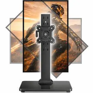 Single Monitor Stand for 1334 inch Screens up to 44 lbs | Heavy-duty steel, swivel, tool-free tilt, 360° rotation, 5 height settings, cable management, max VESA 100x100mm, home office Single Monitor Stand for 1334 inch Screens up to 44 lbs | Heavy-duty steel, swivel, tool-free tilt, 360° rotation, 5 height settings, cable management, max VESA 100x100mm, home office