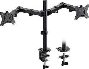 Dual Monitor Mount for 2 Monitors up to 32 inches, Heavy Duty Dual Monitor Stand Holds up to17.6lbs, Dual Monitor Arm with Height Adjustable Tilt Swive Rotate, VESA Hole 75mm or 100mm Dual Monitor Mount for 2 Monitors up to 32 inches, Heavy Duty Dual Monitor Stand Holds up to17.6lbs, Dual Monitor Arm with Height Adjustable Tilt Swive Rotate, VESA Hole 75mm or 100mm
