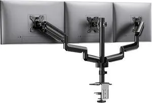 Triple Monitor Mount for 13-27 inch Computer Screens, Gaming 3 Monitor Desk Mount with Arm Holds 19.8lbs, Triple Monitors Stand with Tilt, Swivel, Rotation, VESA 75x75, 100x100mm Triple Monitor Mount for 13-27 inch Computer Screens, Gaming 3 Monitor Desk Mount with Arm Holds 19.8lbs, Triple Monitors Stand with Tilt, Swivel, Rotation, VESA 75x75, 100x100mm