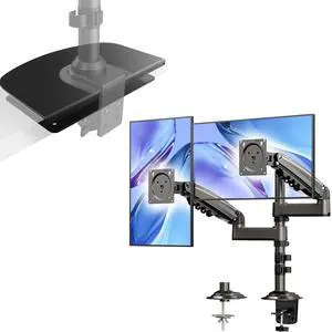 13-32 Inch Dual Monitor Stand, Steel Monitor Mount Reinforcement Plate for Thin, Glass and Other Fragile Tabletop, Steel Bracket Plate 13-32 Inch Dual Monitor Stand, Steel Monitor Mount Reinforcement Plate for Thin, Glass and Other Fragile Tabletop, Steel Bracket Plate