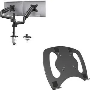Dual Monitor Mount&Laptop Tray Dual Monitor Mount&Laptop Tray