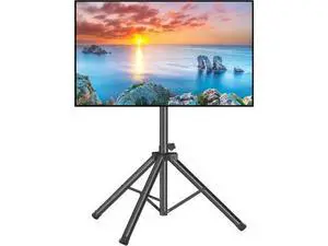 Rfiver Tripod TV Stand, Portable TV Stand Mount for 37-80 Inch LED LCD OLED Flat/Curved Screen TVs, Height Adjustable Display Floor TV Stand, Foldable MonitorTV Stand, Holds Up to 110lbs Rfiver Tripod TV Stand, Portable TV Stand Mount for 37-80 Inch LED LCD OLED Flat/Curved Screen TVs, Height Adjustable Display Floor TV Stand, Foldable MonitorTV Stand, Holds Up to 110lbs