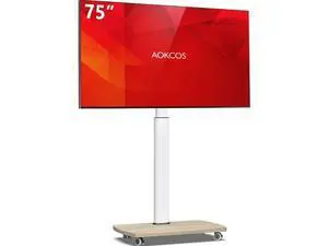 Rolling TV Stand for 43 50 55 60 65 70 75 Inch TVs, Portable Mobile TV Stand on Wheels, 10-Level Height Adjustable TV Cart with Swivel & Tilt Mount for Bedroom/Living Room/Office/Corner Rolling TV Stand for 43 50 55 60 65 70 75 Inch TVs, Portable Mobile TV Stand on Wheels, 10-Level Height Adjustable TV Cart with Swivel & Tilt Mount for Bedroom/Living Room/Office/Corner