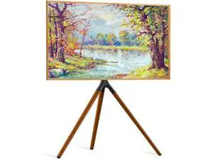 Easel TV Stand with Tripod Base for 45-65 inch Flat Screen up to 77lbs, Height Adjustable TV Stand Tripod for Living Room w/Cable Ties, 180°Swivel, Black Easel TV Stand with Tripod Base for 45-65 inch Flat Screen up to 77lbs, Height Adjustable TV Stand Tripod for Living Room w/Cable Ties, 180°Swivel, Black