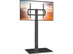 Universal Floor TV Stand with Mount 80 Degree Swivel Height Adjustable and Space Saving Design for Most 27 to 65 inch LCD, LED OLED TVs, Perfect for Corner & Bedroom HT1002B Universal Floor TV Stand with Mount 80 Degree Swivel Height Adjustable and Space Saving Design for Most 27 to 65 inch LCD, LED OLED TVs, Perfect for Corner & Bedroom HT1002B