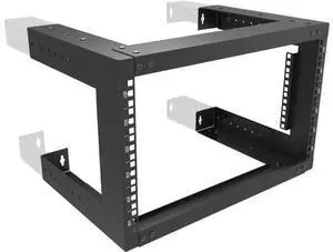 Jingchengmei 6U Wall Mount Open Frame Rack-19 Inch Server Equipment Rack- Adjustable Depth 13-18 Inches 2 Post Open Frame Cabinet- Black (6U13-18InD) Jingchengmei 6U Wall Mount Open Frame Rack-19 Inch Server Equipment Rack- Adjustable Depth 13-18 Inches 2 Post Open Frame Cabinet- Black (6U13-18InD)