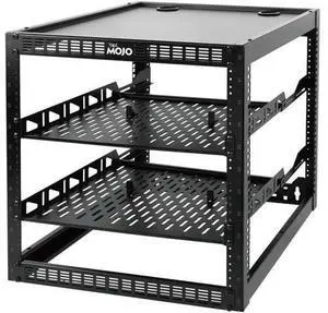 Tecmojo 12U Open Frame Network Rack for IT & AV Gear, AV Rack Floor Standing or Wall Mounted,with 2 PCS 1U Rack Shelves & Mounting Hardware,Network Rack for 19" Networking,Audio and Video Device Tecmojo 12U Open Frame Network Rack for IT & AV Gear, AV Rack Floor Standing or Wall Mounted,with 2 PCS 1U Rack Shelves & Mounting Hardware,Network Rack for 19" Networking,Audio and Video Device