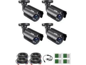 ZOSI 4PK 1920TVL 1080P Security Camera 3.6mm Lens 2MP CCTV Camera Home Security Day Night Waterproof Camera for 1080P/5MP/4K HD-TVI Analog DVR System ZOSI 4PK 1920TVL 1080P Security Camera 3.6mm Lens 2MP CCTV Camera Home Security Day Night Waterproof Camera for 1080P/5MP/4K HD-TVI Analog DVR System
