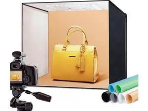 RALENO Photo Studio Light Box, 20''x20'' Photo Box, Light Box Photography (120 LEDs, 5500K, 97CRI, 50W, 6 Color PVC Backdrops) for Still Life Photography RALENO Photo Studio Light Box, 20''x20'' Photo Box, Light Box Photography (120 LEDs, 5500K, 97CRI, 50W, 6 Color PVC Backdrops) for Still Life Photography
