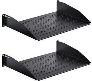 RackPath 2U Cantilever Universal Rack Shelf - 14in Deep Rackmount Shelf for 19 AV/Network Equipment Racks 55lbs Capacity - 2 Pack RackPath 2U Cantilever Universal Rack Shelf - 14in Deep Rackmount Shelf for 19 AV/Network Equipment Racks 55lbs Capacity - 2 Pack