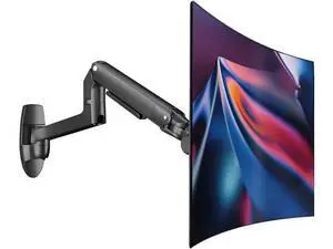 Monitor Wall Mount for Flat or Curved Screens up to 38" Within 25 lbs, Full Motion Adjustable Monitor Arm Wall Mount with Cable Management, VESA 75x75/100x100mm, Black Monitor Wall Mount for Flat or Curved Screens up to 38" Within 25 lbs, Full Motion Adjustable Monitor Arm Wall Mount with Cable Management, VESA 75x75/100x100mm, Black