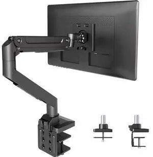Claiks Single Monitor Mount for Max 49 inch Screens Stand up to Max 44 lbs, Ergonomic Gas Spring Heavy-Duty Adjustable Monitor Arm, with Clamp and Grommet Base, VESA Mounting Holes 75&100mm, Black Claiks Single Monitor Mount for Max 49 inch Screens Stand up to Max 44 lbs, Ergonomic Gas Spring Heavy-Duty Adjustable Monitor Arm, with Clamp and Grommet Base, VESA Mounting Holes 75&100mm, Black