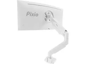 Pixio PS2S White Ultrawide Heavy-Duty Premium Single Monitor Arm Stand Desk Mount - Fits up to 49 inches Monitors, Weights up to 39lbs Flat / 31lbs Curved, Compatible with VESA 75x75 100x100mm Pixio PS2S White Ultrawide Heavy-Duty Premium Single Monitor Arm Stand Desk Mount - Fits up to 49 inches Monitors, Weights up to 39lbs Flat / 31lbs Curved, Compatible with VESA 75x75 100x100mm