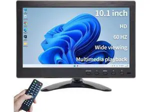 10.1 inch Security Monitor & Displays, 1024 * 600 Resolution, HD/BNC/AV/VGA/USB Input, Built-in Dual Speakers Portable LCD Monitor, Suitable for Game CCTV PC DVD DSLR 10.1 inch Security Monitor & Displays, 1024 * 600 Resolution, HD/BNC/AV/VGA/USB Input, Built-in Dual Speakers Portable LCD Monitor, Suitable for Game CCTV PC DVD DSLR
