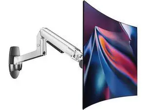 Monitor Wall Mount for Flat or Curved Screens up to 38" Within 25 lbs, Full Motion Adjustable Monitor Arm Wall Mount with Cable Management, VESA 75x75/100x100mm, Silver Monitor Wall Mount for Flat or Curved Screens up to 38" Within 25 lbs, Full Motion Adjustable Monitor Arm Wall Mount with Cable Management, VESA 75x75/100x100mm, Silver