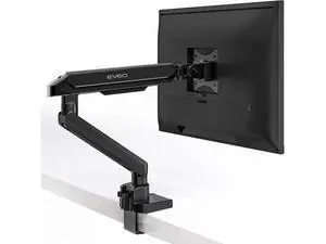 EVEO Premium Single Monitor Arm 14"34", Adjustable Gas Spring Monitor Mount, Single Arm Desk Mount for 34 Inch Computer Screens, VESA Compatible Stand with Clamp and Grommet Base Black EVEO Premium Single Monitor Arm 14"34", Adjustable Gas Spring Monitor Mount, Single Arm Desk Mount for 34 Inch Computer Screens, VESA Compatible Stand with Clamp and Grommet Base Black