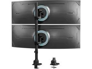 Dual Monitor-Arm Ultrawide Heavy Duty - 24-57 inch Vertical Dual Monitor Mount, Adjustable Stacked Double Monitor Desk Mount Stand, Max Load 59.4 lbs (per Screen), VESA 75 100 mm, Black Dual Monitor-Arm Ultrawide Heavy Duty - 24-57 inch Vertical Dual Monitor Mount, Adjustable Stacked Double Monitor Desk Mount Stand, Max Load 59.4 lbs (per Screen), VESA 75 100 mm, Black