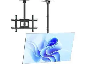 ONKRON Ceiling TV Mount for 32-80 Inch Screen up to 150 lbs, Height Adjustable Hanging TV Mount with Swivel and Tilt, VESA 100x100-600x400, Full Motion Ceiling Mount TV Bracket Drop Down, Black ONKRON Ceiling TV Mount for 32-80 Inch Screen up to 150 lbs, Height Adjustable Hanging TV Mount with Swivel and Tilt, VESA 100x100-600x400, Full Motion Ceiling Mount TV Bracket Drop Down, Black