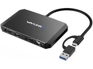 WAVLINK USB C and USB 3.0 to Dual 4K DisplayPort/HDMI Adapter, Displaylink Monitor Splitter Extended Display for Dual Monitor 4K@60Hz, HDMI/DP Splitter Compatible with Mac M1-M4,Window Laptop-Black WAVLINK USB C and USB 3.0 to Dual 4K DisplayPort/HDMI Adapter, Displaylink Monitor Splitter Extended Display for Dual Monitor 4K@60Hz, HDMI/DP Splitter Compatible with Mac M1-M4,Window Laptop-Black